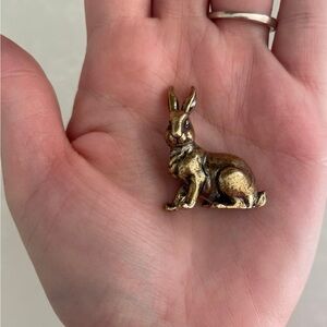 Gold Rabbit Figurine